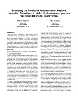 Evaluating the Predictive Performance of Positive-Unlabelled
  Classifiers: a brief critical review and practical recommendations for
  improvement