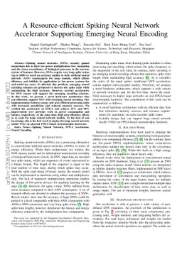 A Resource-efficient Spiking Neural Network Accelerator Supporting
  Emerging Neural Encoding