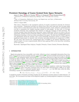Persistent Homology of Coarse Grained State Space Networks