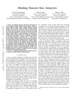 Binding Dancers Into Attractors