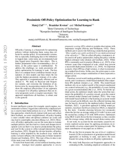 Pessimistic Off-Policy Optimization for Learning to Rank