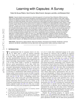 Learning with Capsules: A Survey