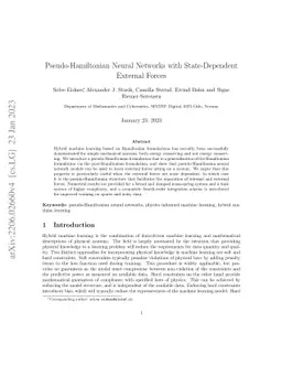 Pseudo-Hamiltonian Neural Networks with State-Dependent External Forces