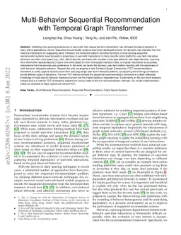 Multi-Behavior Sequential Recommendation with Temporal Graph Transformer