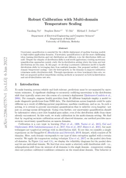 Robust Calibration with Multi-domain Temperature Scaling