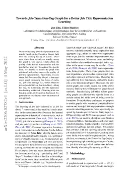 Towards Job-Transition-Tag Graph for a Better Job Title Representation
  Learning