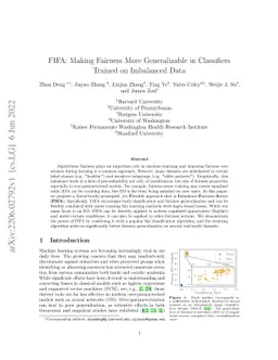 FIFA: Making Fairness More Generalizable in Classifiers Trained on
  Imbalanced Data