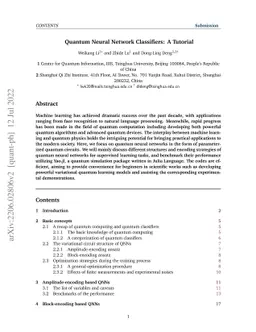 Quantum Neural Network Classifiers: A Tutorial