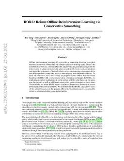 RORL: Robust Offline Reinforcement Learning via Conservative Smoothing