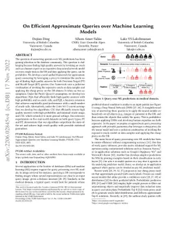 On Efficient Approximate Queries over Machine Learning Models