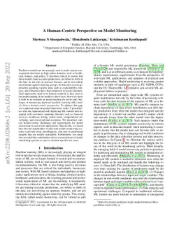 A Human-Centric Take on Model Monitoring