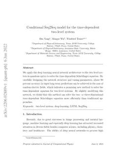Conditional Seq2Seq model for the time-dependent two-level system