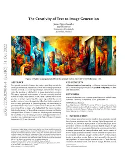 The Creativity of Text-to-Image Generation