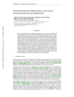 Neuro-Symbolic Procedural Planning with Commonsense Prompting