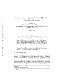 Symbolic Knowledge Structures and Intuitive Knowledge Structures