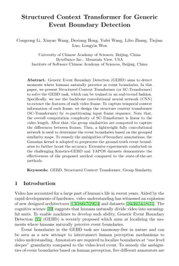 Structured Context Transformer for Generic Event Boundary Detection