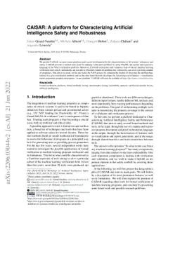 CAISAR: A platform for Characterizing Artificial Intelligence Safety and
  Robustness