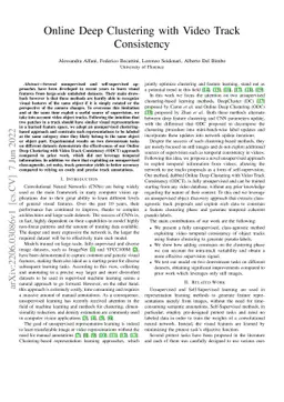 Online Deep Clustering with Video Track Consistency