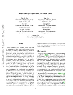 Medical Image Registration via Neural Fields