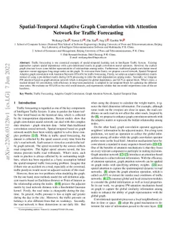Spatial-Temporal Adaptive Graph Convolution with Attention Network for
  Traffic Forecasting