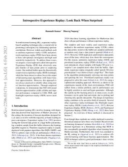 Introspective Experience Replay: Look Back When Surprised