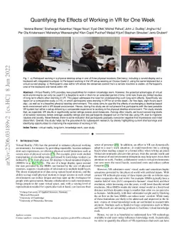 Quantifying the Effects of Working in VR for One Week