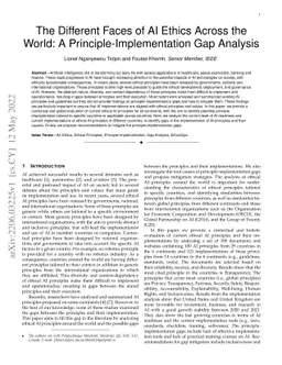The Different Faces of AI Ethics Across the World: A
  Principle-Implementation Gap Analysis