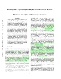 Shedding a PAC-Bayesian Light on Adaptive Sliced-Wasserstein Distances