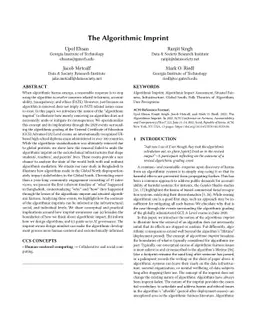 The Algorithmic Imprint