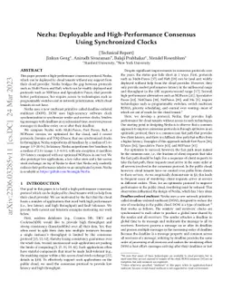 Nezha: Deployable and High-Performance Consensus Using Synchronized
  Clocks