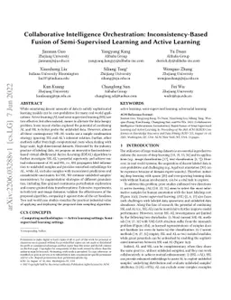 Collaborative Intelligence Orchestration: Inconsistency-Based Fusion of
  Semi-Supervised Learning and Active Learning