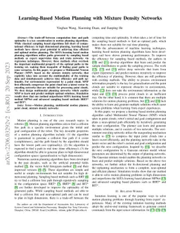 Learning-Based Motion Planning with Mixture Density Networks