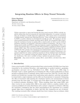 Integrating Random Effects in Deep Neural Networks
