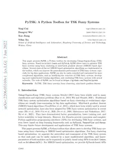 PyTSK: A Python Toolbox for TSK Fuzzy Systems