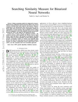 Searching Similarity Measure for Binarized Neural Networks