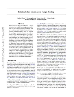 Building Robust Ensembles via Margin Boosting