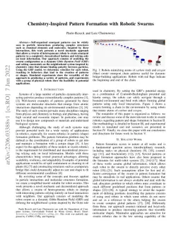 Chemistry-Inspired Pattern Formation with Robotic Swarms