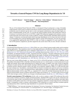 Towards a General Purpose CNN for Long Range Dependencies in $N$D