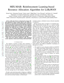MIX-MAB: Reinforcement Learning-based Resource Allocation Algorithm for
  LoRaWAN