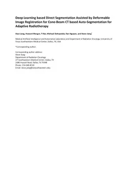 Deep Learning based Direct Segmentation Assisted by Deformable Image
  Registration for Cone-Beam CT based Auto-Segmentation for Adaptive
  Radiotherapy