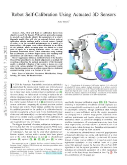 Robot Self-Calibration Using Actuated 3D Sensors