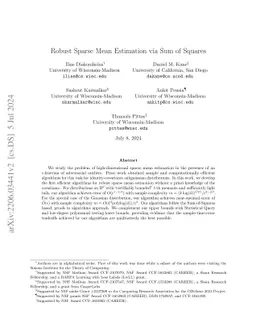 Robust Sparse Mean Estimation via Sum of Squares