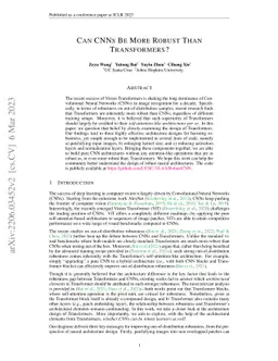 Can CNNs Be More Robust Than Transformers?