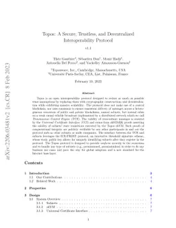 Topos: A Secure, Trustless, and Decentralized Interoperability Protocol