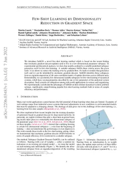 Few-Shot Learning by Dimensionality Reduction in Gradient Space