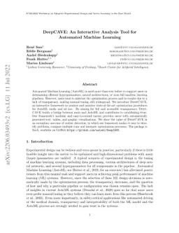 DeepCAVE: An Interactive Analysis Tool for Automated Machine Learning
