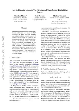 How to Dissect a Muppet: The Structure of Transformer Embedding Spaces