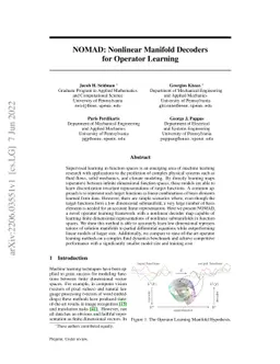 NOMAD: Nonlinear Manifold Decoders for Operator Learning