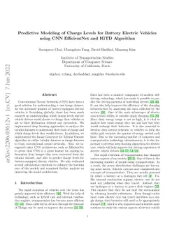 Predictive Modeling of Charge Levels for Battery Electric Vehicles using
  CNN EfficientNet and IGTD Algorithm
