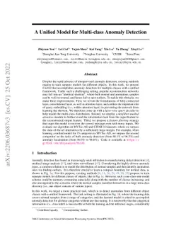 A Unified Model for Multi-class Anomaly Detection